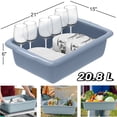 thumbnail image 1 of 20.8L Commercial Bus Tub Plastic Rectangular Tub Washing Tub for Home Multipurpose Plastic Bin, 1 of 7