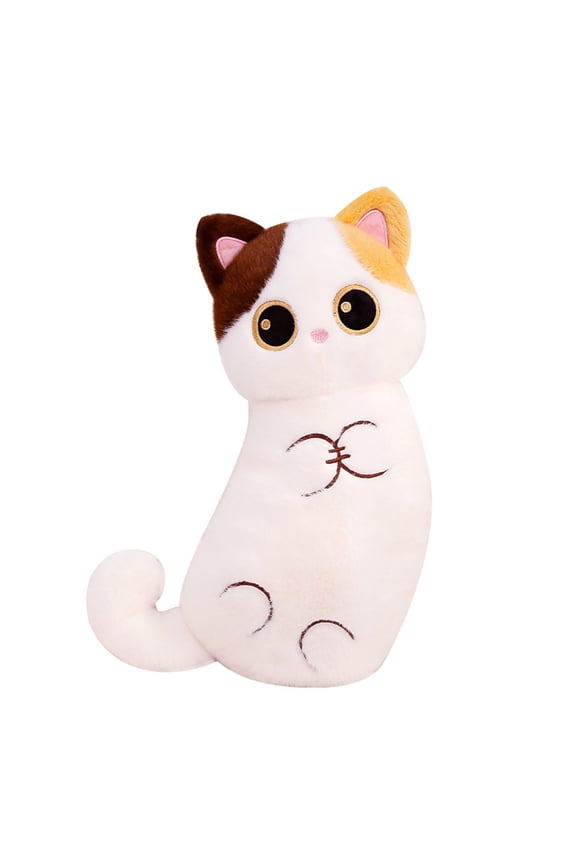 20.8in Calico Cat Body Pillow, Long Plush Cat Stuffed Animal, Soft Sleeping Cushion, Decorative Feline Ragdoll, Birthday Gift For Friends Home Ornament Decor