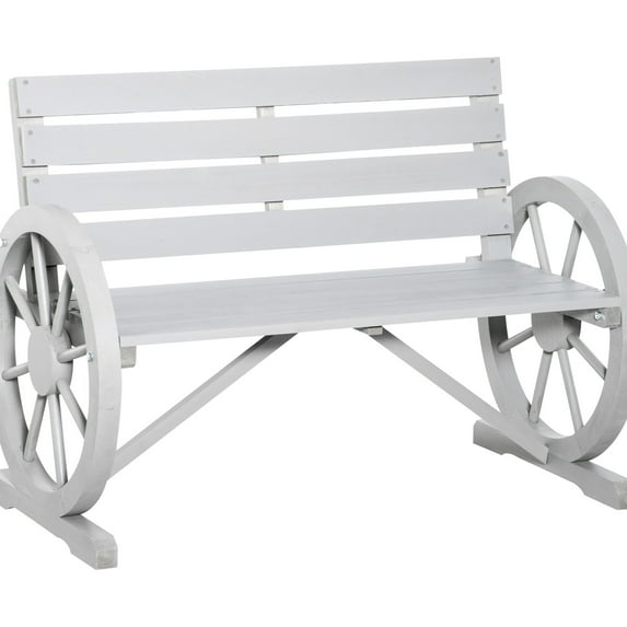 20.9 - lb Gray Fir - Durable and Weather - Proof - Outdoor Area - Two - Person Seating