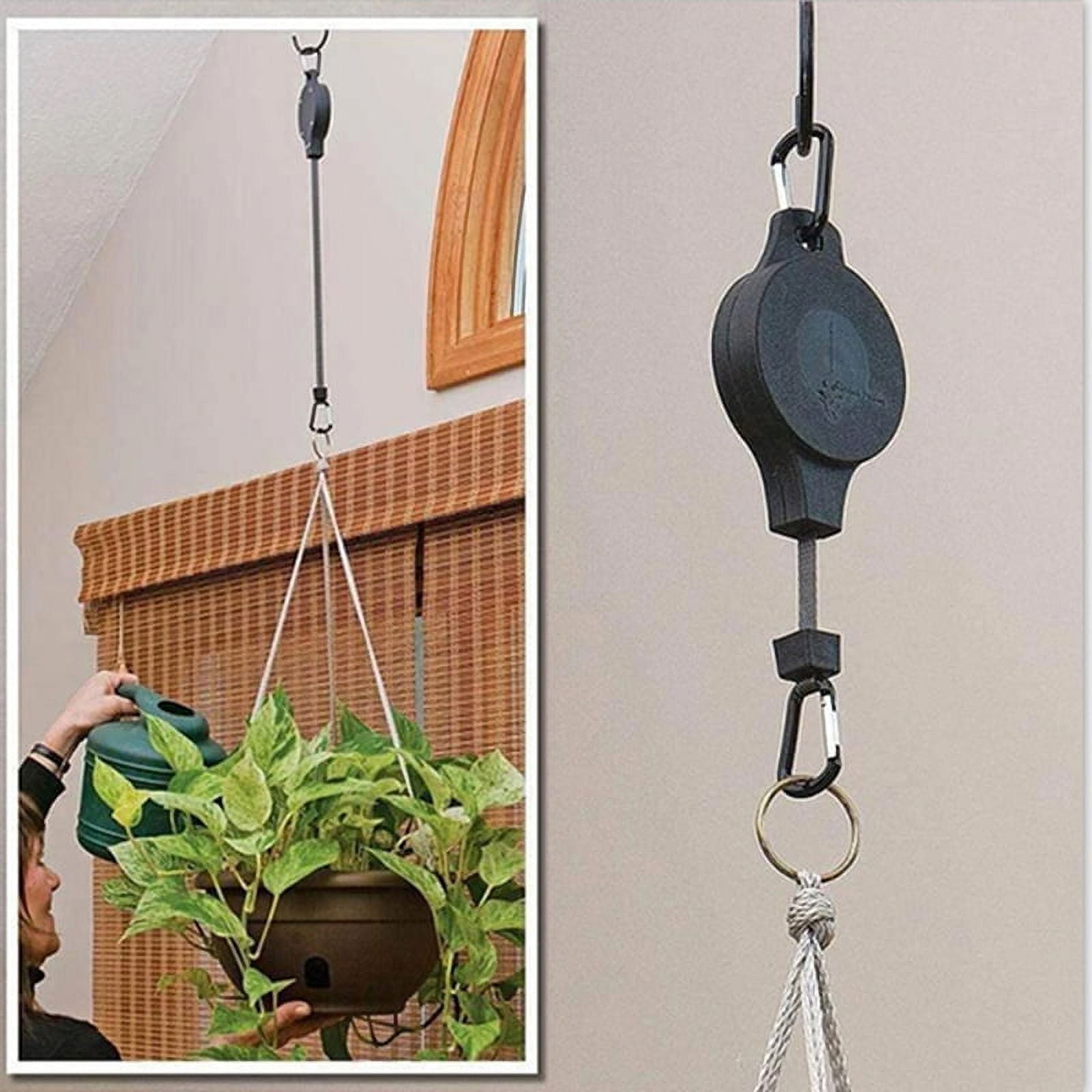 2090 cm Retractable Hanging Basket Pull Down Hanger Pulley Garden