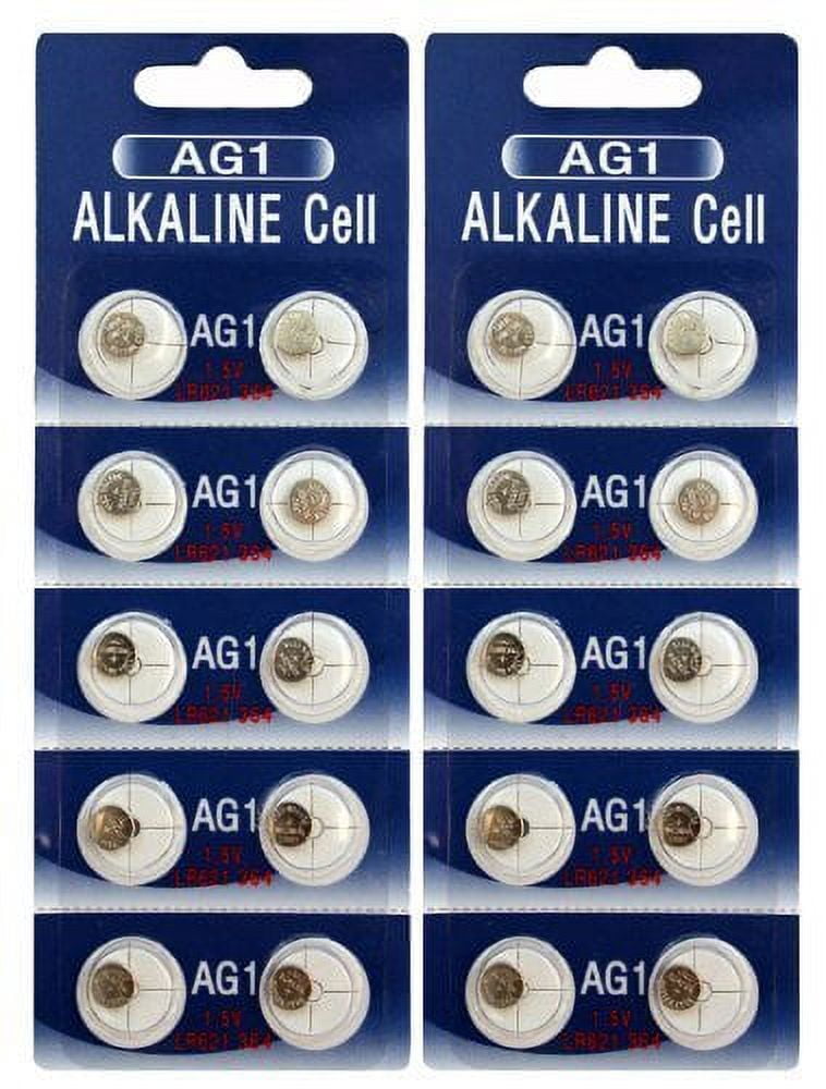 Pile bouton alcaline pour montre électronique, AG1, SR621SW, LR621, 364,  164, 10 pièces, uno