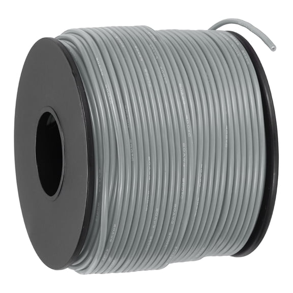 Uxcell 20 AWG Flexible Silicone Wire 61m/200ft Tinned Copper Electrical Wire Grey