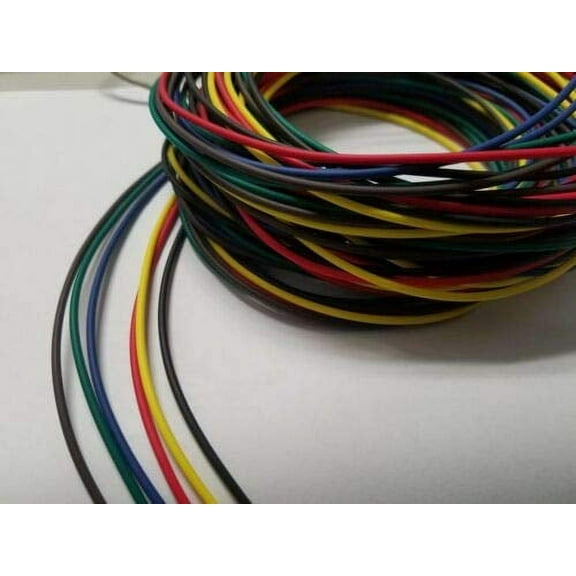20 AWG TXL HIGH Temp Automotive Power Wire 6 Solid Colors 25 FT EA 150 FT brgybb Cables Electronic Stranded Wire Cable Electrics DIY$$Tools & Hardware Other