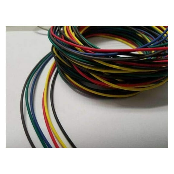 20 AWG TXL HIGH Temp Automotive Power Wire 6 Solid Colors 25 FT EA 150 FT brgybb Cables Electronic Stranded Wire Cable Electrics DIY