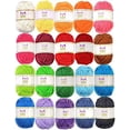 thumbnail image 1 of 20 Acrylic Yarn Skeins - 438 Yards Multicolored Yarn in Total – Great Crochet and Knitting Starter Kit for Colorful Craft – Assorted Colors, 1 of 6