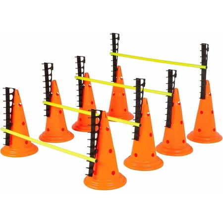 20" Adjustable Hurdle Cone Set - 8 Cones and 4 Poles - by Trademark Innovations