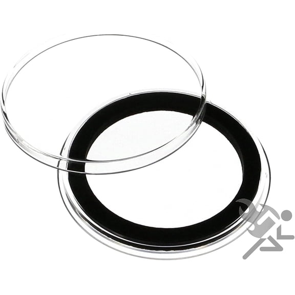 OnFireGuy 20pcs 38mm Black Ring Coin Holder Capsules for 1oz Silver Dollars | Protective Coin Cases for Morgan, Peace, Eisenhower Silver Dollars (NOT Silver Eagles)