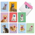 thumbnail image 1 of 20 All Occasion Blank Note Cards Pack (10 Designs, 2 Each) - Masked Cats All Occasions (4" x 5.12") AM9261OCB-B2x10, 1 of 6
