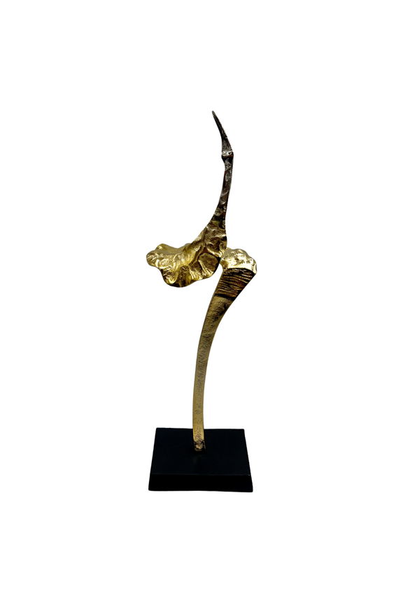 20" Aluminum Abstract Gold Sculpture