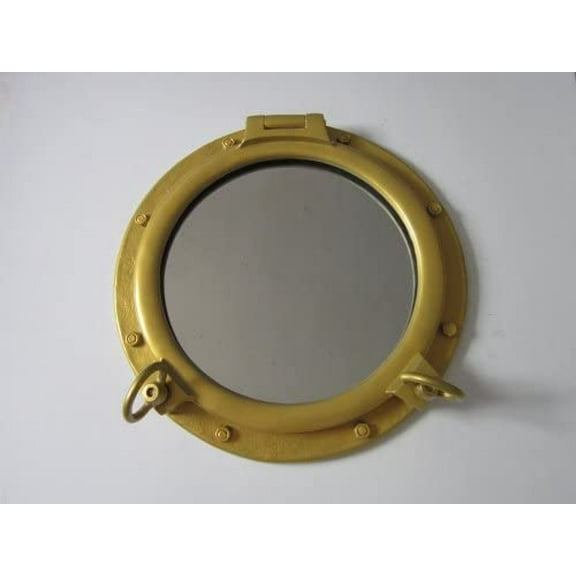 20" Aluminum Antique Bronze Finish Porthole Window (Embossed Strip Version) - Round Ears