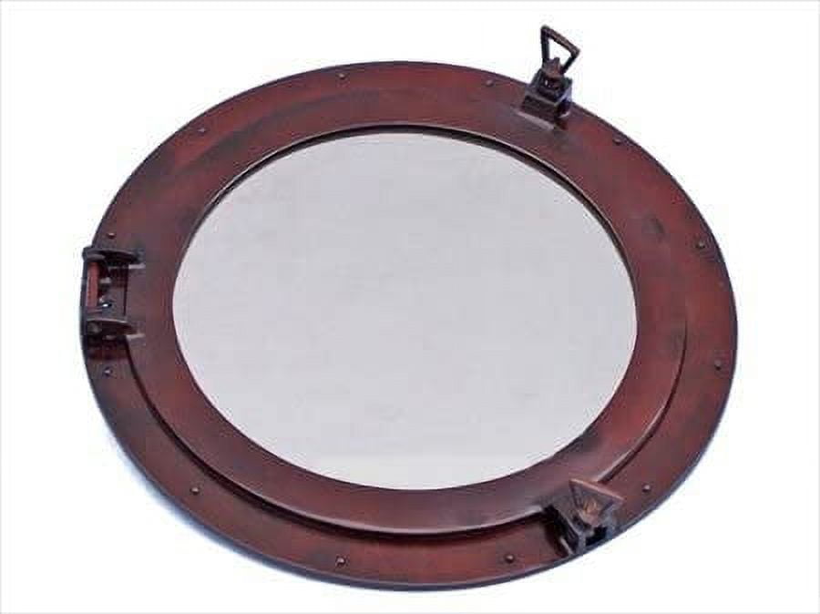 20" Aluminum Porthole Mirror (Antique Copper)