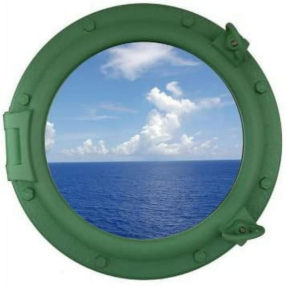 20" Aluminum Porthole Window - (Basil Green)