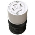 thumbnail image 1 of 20 Amp 125/250V NEMA L14-20R Locking Connector, Industrial Grade Grounding Heavy Duty, Black/White L1420C, 1 of 8