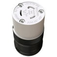 thumbnail image 1 of 20 Amp 250V NEMA L6-20R Locking Connector, Industrial Grade Grounding Heavy Duty, Black/White, 1 of 8