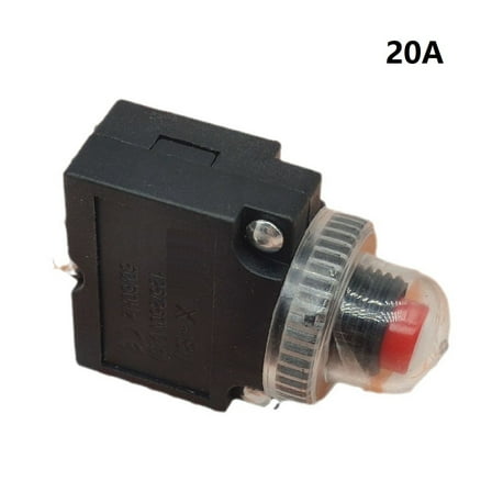 20 Amp Circuit Breaker Overload Switch With Cover And Fuse For Electrical Use