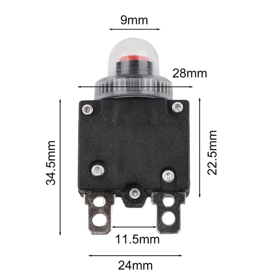 20 Amp Circuit Breaker Overload Switch with Cover and Fuse for Electrical Use