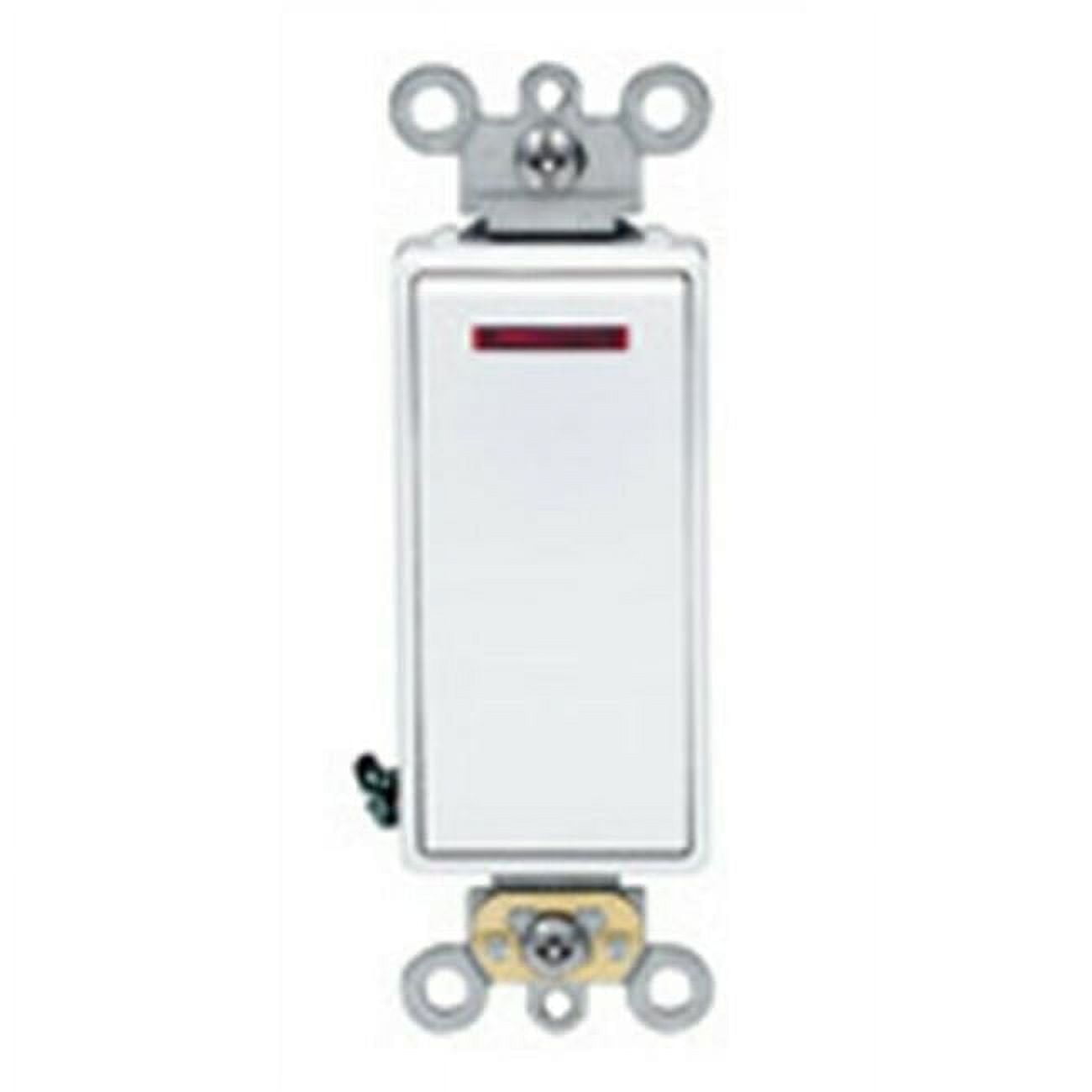 20 Amp Decora Plus Rocker Pilot Switch, White