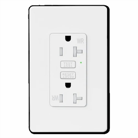 20 Amp Gfi Outlet Slim Receptacle Ground Fault Circuit Interrupter Tr Wr ,10Pack
