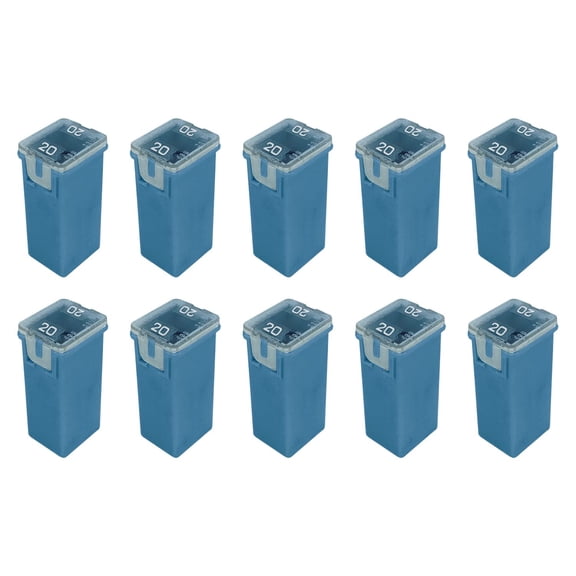 20 Amp J-Case Standard (Tall) Fuse 27mm for Pickup Trucks, Cars and SUVs (20A, 10 Pack)