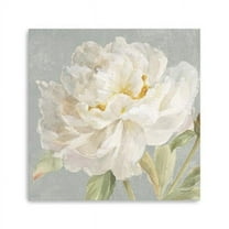 20" Angelic White Peony Flower Canvas Wall Art