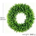 thumbnail image 1 of 20" Artificial Green Boxwood Christmas Wreath, Faux Greenery Wreath for Front Door, Indoor Outdoor Home & Seasonal Christmas Decoration, 1 of 9