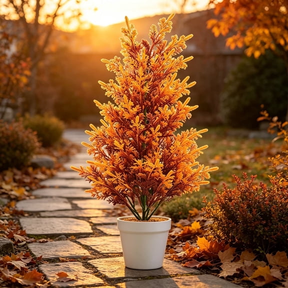20'' Artificial Mini Spruce Tree Faux With Ground Stake Small Potted Christmas Decoration For Indoor Outdoor Winter Holiday Porch Display