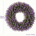 thumbnail image 1 of 20" Artificial Purple Boxwood Christmas Wreath, Faux Greenery Wreath for Front Door, Indoor Outdoor Home & Seasonal Christmas Decoration, 1 of 10