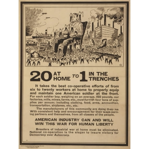 20 At Home To One In The Trenches History (18 x 24)