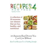 A book cover about raw food recipes