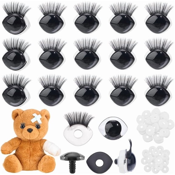 20 Bags Resin Safety Craft Eyes for Making Clear 24x5mm for DIY