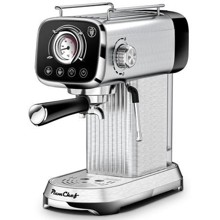 20 Bar Compact design Espresso Machine with Milk Frother, Single & Double Shot Capability, ESE Pod Compatible, Visual Display Temperature, Removable Water Tank for Cappuccino, Latte, & Ma