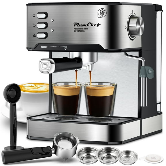 20 Bar Espresso Machine with Milk Frother, Single & Double Shot, ESE Pod Compatible, Removable Water Tank for Cappuccino, Latte, & Machiato for Home Barista