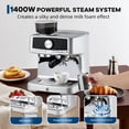 thumbnail image 1 of 20 Bar Expresso Coffee Machine for Home – Italian-Style Professional Maker – Integrated Grinder & Adjustable Grind – Steam Milk Frother – 1.5L Removable Water Tank – Easy Operation, 1 of 7