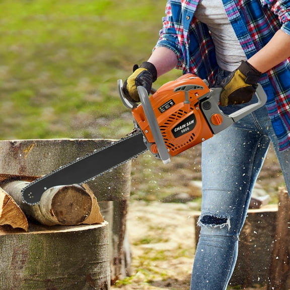 20" Bar Powered Engine Wood Cutting Gas Chain Saw 58CC 2Stroke Gasoline Chainsaw