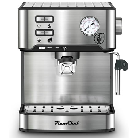 20 Bar Professional Espresso Machine with Milk Frother, Single & Double Shot, ESE Pod Compatible, Pressure Display, Removable Water Tank for Cappuccino, Latte, & Macchiato – Home Barista Edition