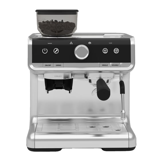 20 Bar Semi-Automatic Coffee Machine with Built-in Grinder – Steam Wand, 2.8L Removable Water Tank, PID Control, Milk Frother – Home Coffee Maker for Latte, Cappuccino, Macchiato