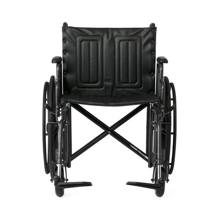 20" Bariatric Wheelchair, Removable Desk-Length Armrests and Swing-Away Foot Rests