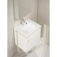 thumbnail image 1 of 20'' Bathroom Vanity with Ceramic Sink, Small Bathroom Vanity Wall Mounted with Soft-Close Door Modern Floating Cabinet with Faucet, Pop-up Drain, P-Trap, White, 1 of 7