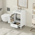 thumbnail image 1 of 20" Bathroom Vanity with Sink & Storage, Real Wood Cabinet with Soft-Close Door & Drawer, White, Compact Bathroom Organization Solution, 1 of 9