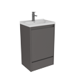 thumbnail image 1 of 20'' Bathroom Vanity with Sink, Small Bathroom Vanity for Small Space, Single Sink Bathroom Vanity Combo, Freestanding Bathroom Vanity with Faucet, Soft-Close System, Gray, 1 of 6
