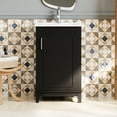 thumbnail image 1 of 20" Bathroom Vanity With Ceramic Basin, Black Finish, Ample Storage, Soft Close Door Mechanism 20*14.5*33.3 Basin - Construction, 1 of 7
