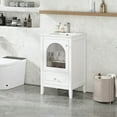 thumbnail image 1 of 20" Bathroom Vanity with Sink, Bathroom Cabinet with Soft Closing Glass Door, A Drawer, 1 of 13