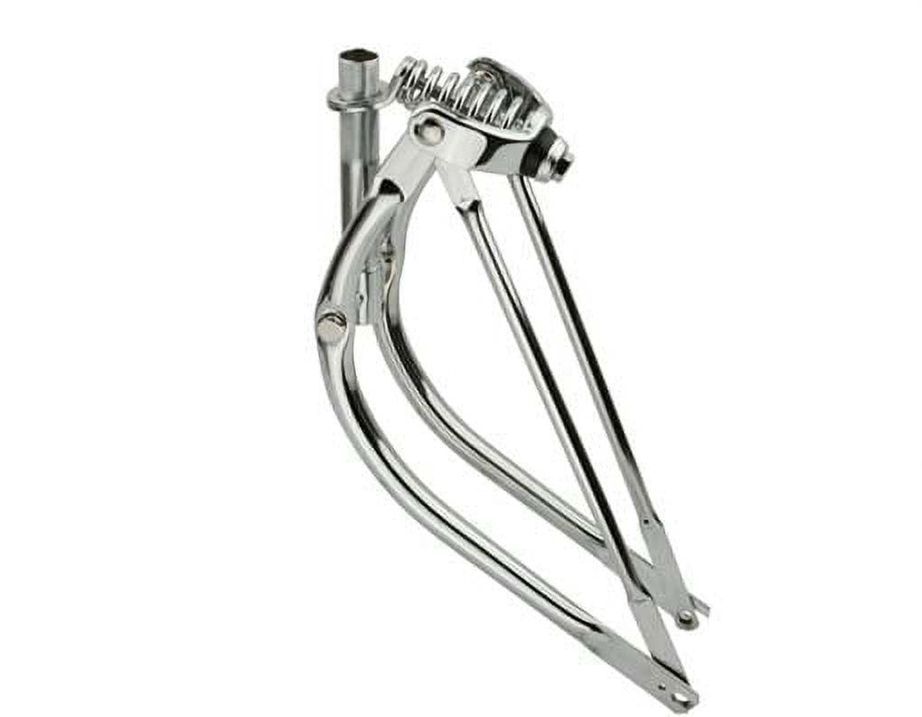 20" Bent Spring Fork 1" Chrome. Bike fork, bicycle fork, lowrider bike fork lowrider bicycle