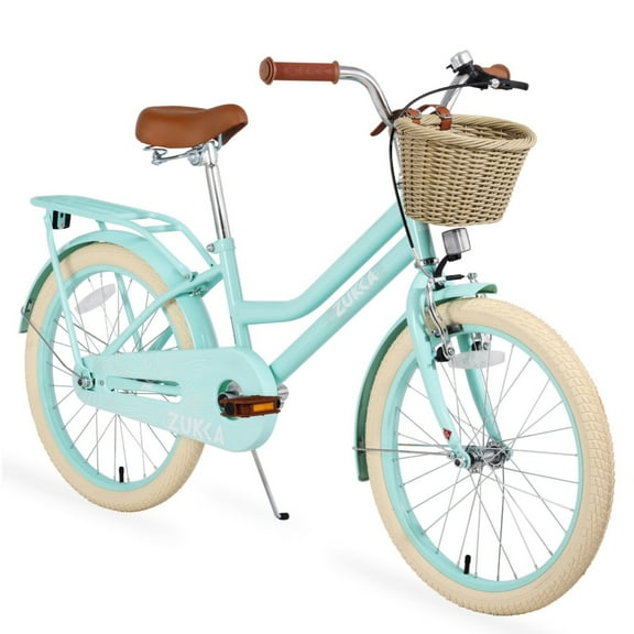 20 inch Bike for Kids, SHINPT Girls Bike with Woven Basket, Kid Bike 20in for Girls 7-10 with Multiple Colors, 20" Toddler Bike for Girls, Mini Bike for Best Birthday Gift