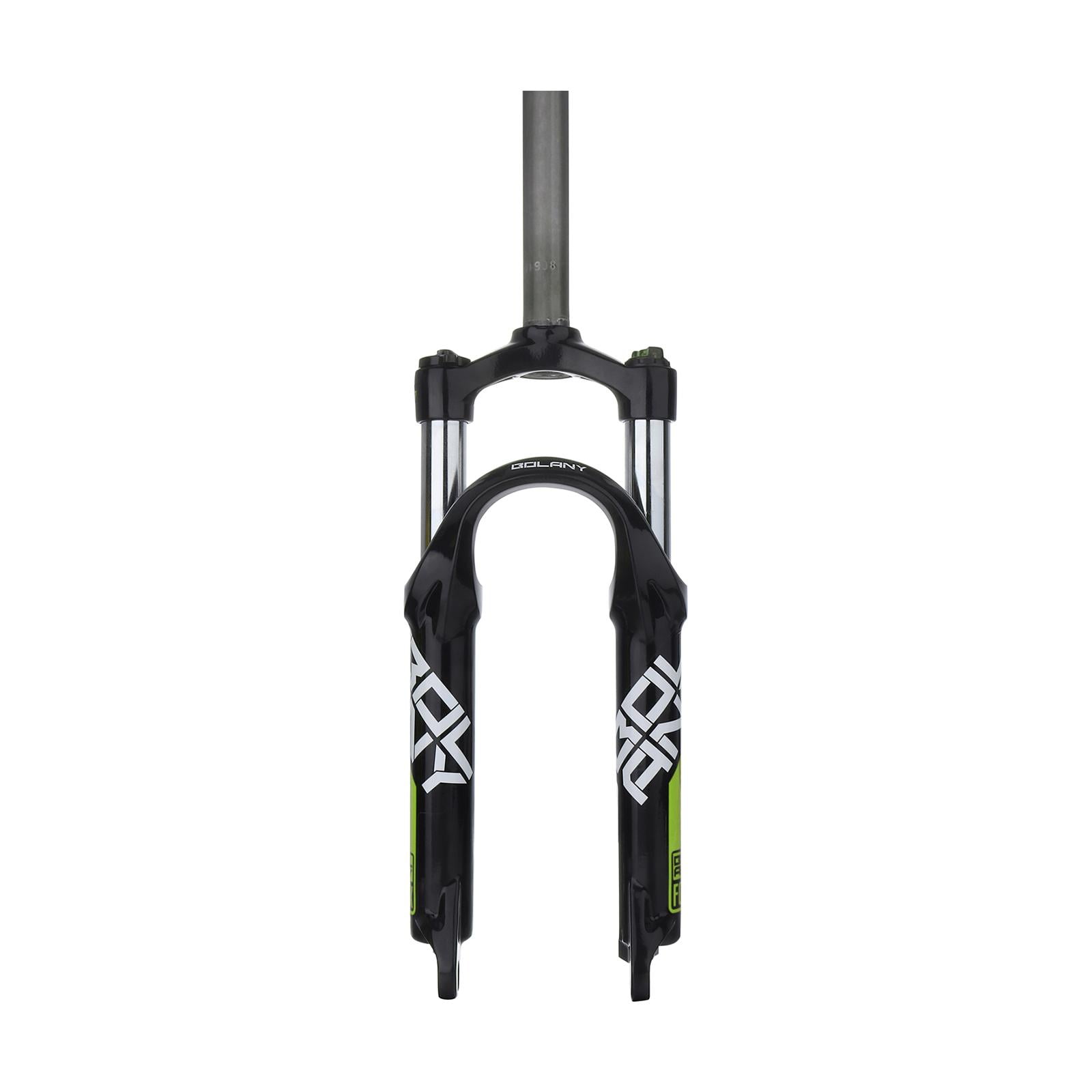 20'' Bike Fork Travel 80mm, 28.6mm Straight Tube QR 9mm Lockout Aluminum Alloy Mountain Bike Front Forks - Green