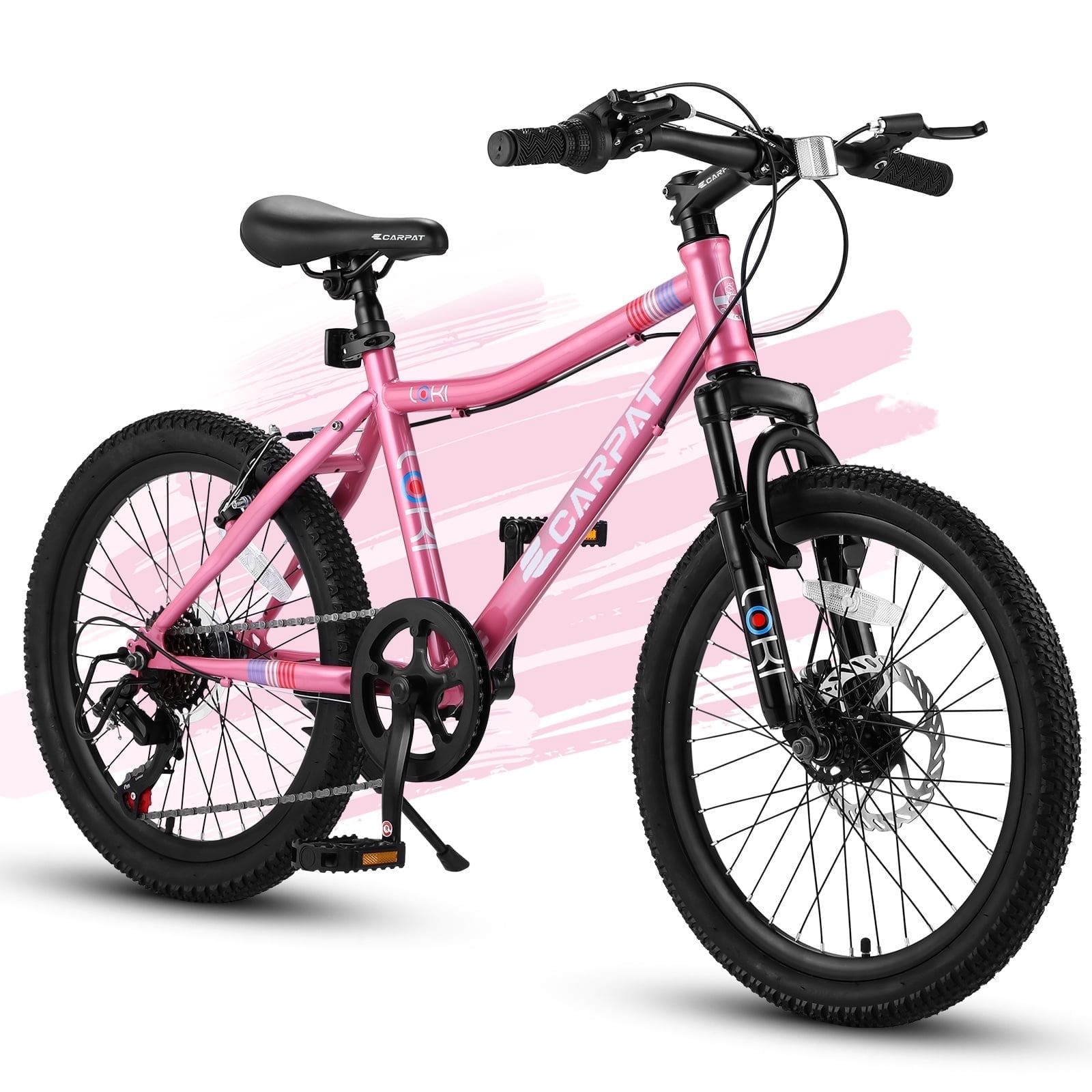 20" Bikes for Kids 6-12, SHINPT kids Mountain Bike, 7 Speed Bikes for 6-12 Year Old Boys and Girls, Big Tire Bike for Birthday Gift, Boys and Girls Mountain Bike with High Steel Frame