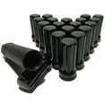 thumbnail image 1 of 20 Black 14x1.5 Long 7 Spline Lug Nuts 1.90" Tall XL Locks With Key Chevy GMC, 1 of 1