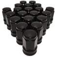 thumbnail image 1 of 20 Black Bulge Acorn Closed End 12x1.5 Cone Seat Lug Nuts 1.38" Tall Honda Acura, 1 of 2