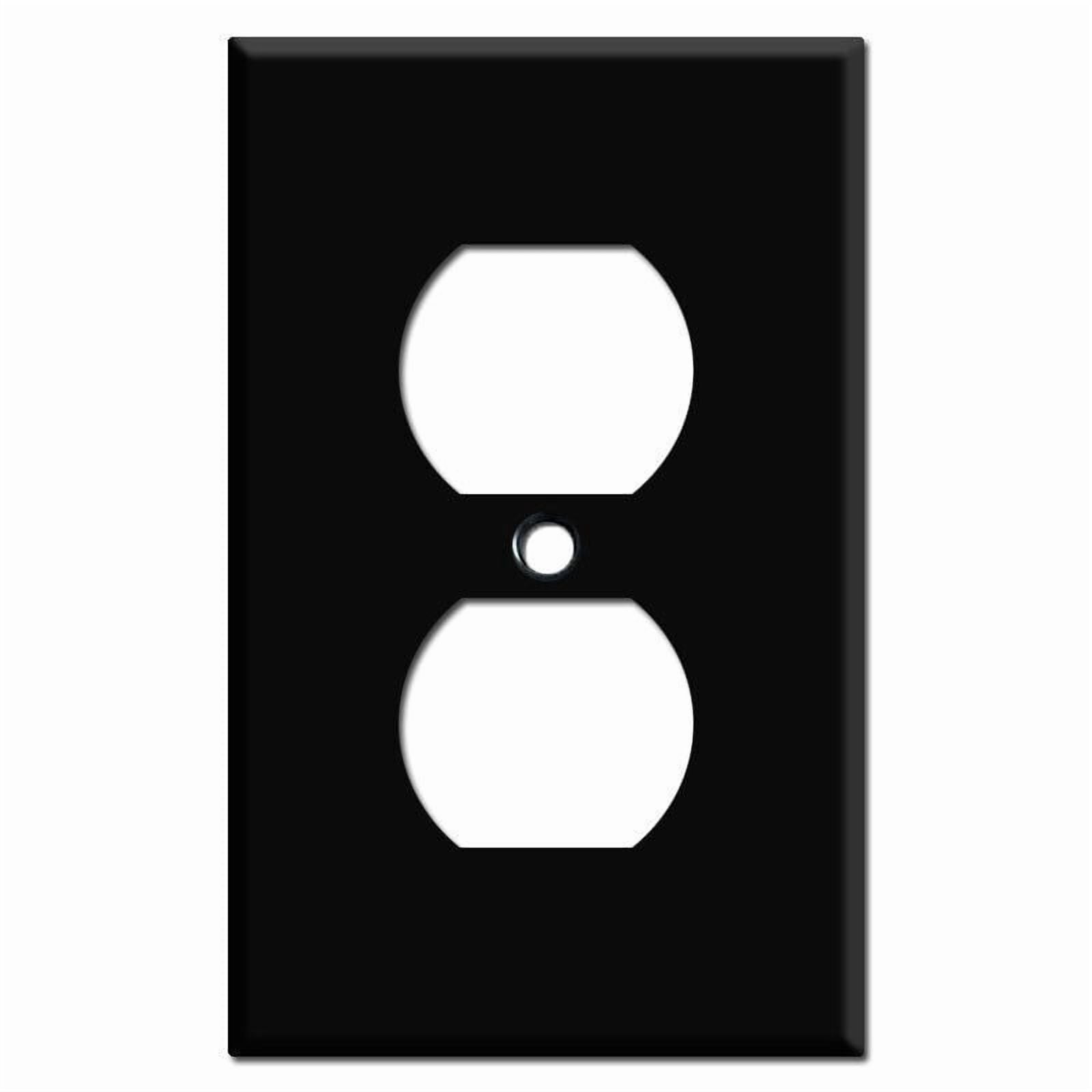 20 Black Single Duplex Metal Standard Switch Outlet Cover Face Wall Plate