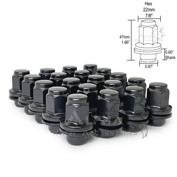 20 Black Toyota OEM Factory Style Mag Lug Nuts 14x1.5 Tundra Land Cruiser Sequoia LX470 LX570